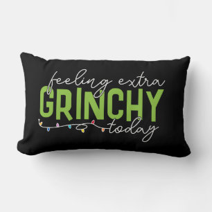 Coussin Rectangle Grinch Me sentant particulièrement grincheux auj