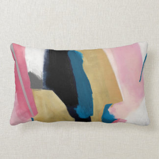 Coussin Rectangle Gris funestes/Turquoise gris noir rose or rose