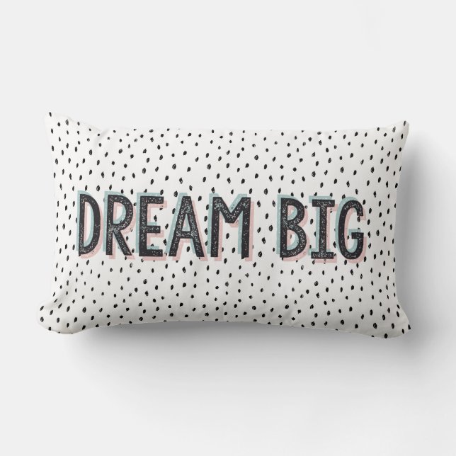 Coussin Rectangle Gros Citation Inspirationnelle de rêve Lumbar Cush (Recto)
