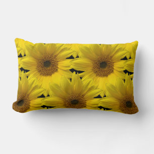 Coussin Rectangle grosses fleurs beaucoup de grandes marguerites jau
