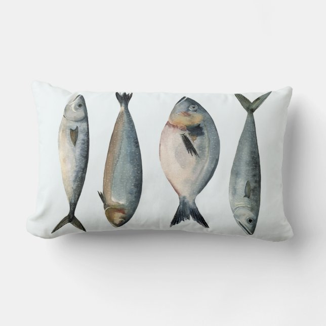 Coussin Rectangle Groupe des quatre poissons (Recto)
