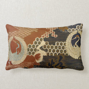 Coussin Rectangle Grues chinoises