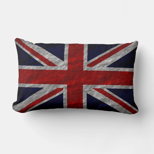Coussin Rectangle Grunge Royaume-Uni Drapeau 2 (Recto)
