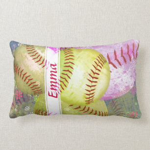 Coussin Rectangle Grungy Girl Softball