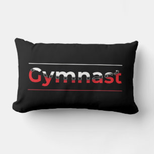 Coussin Rectangle Gymnaste - Mot minimaliste moderne de gymnastique