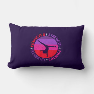 Coussin Rectangle Gymnastique Féminine Caractère Force Courage
