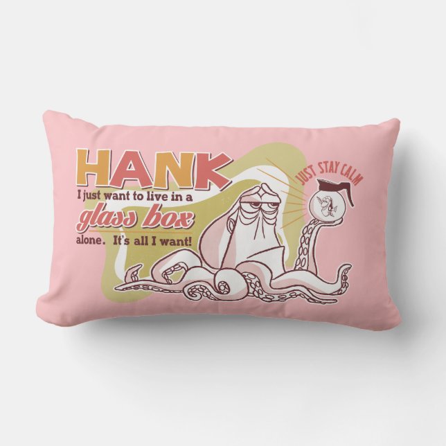 Coussin Rectangle Hank| Vivre seul dans une boîte de verre (Recto)