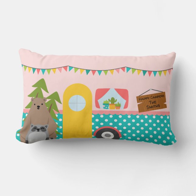 Coussin Rectangle Happy Camper (Recto)