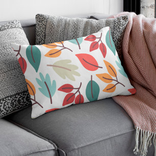 Coussin Rectangle Happy Fall Automne coloré feuille motif