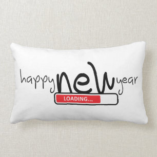 Coussin Rectangle Happy new year, loading. Bonne année