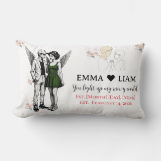 Coussin Rectangle Heavenly Duo Cherubs – Kawaii Angel  Throw Pillow