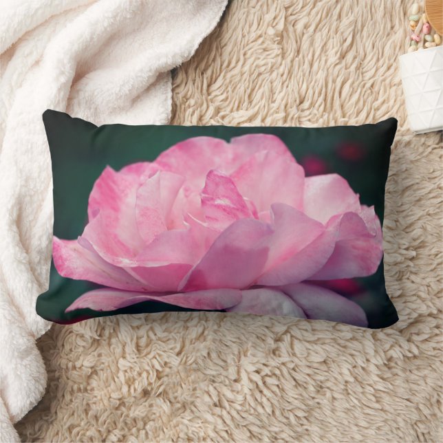 Coussin Rectangle Heavenly Pink Rose Flower   (Couverture)