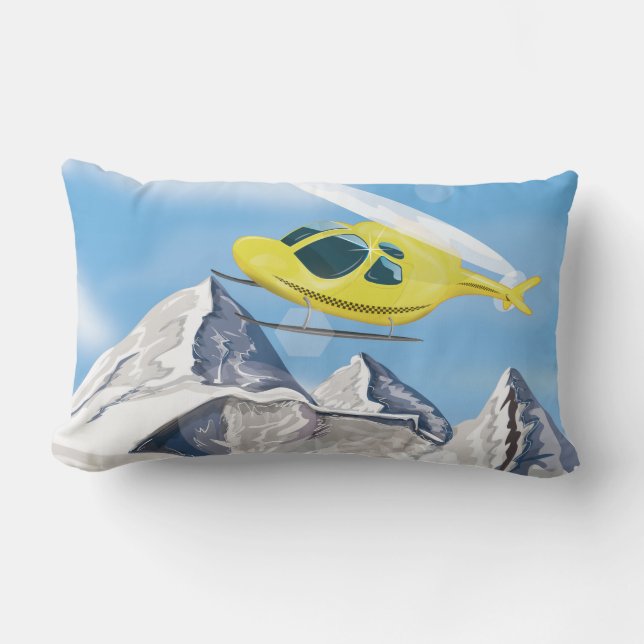 Coussin Rectangle Hélicoptère de sauvetage (Recto)