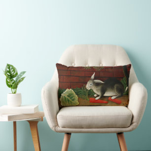 Coussin Rectangle Henri Rousseau art : Rabbit