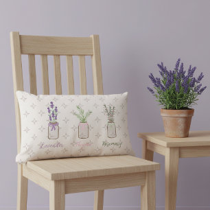 Coussin Rectangle Herbes de romarin de thym de lavande Jeter l'oreil