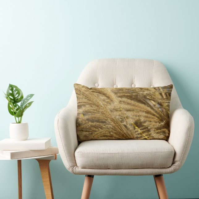 Coussin Rectangle Herbes Ornementales en Automne (Chaise)