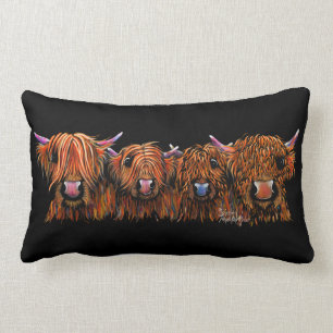 Coussin Rectangle HiGHLaND CoW PRiNT SCoTTiSH ' THe GiNGeR NuTS '