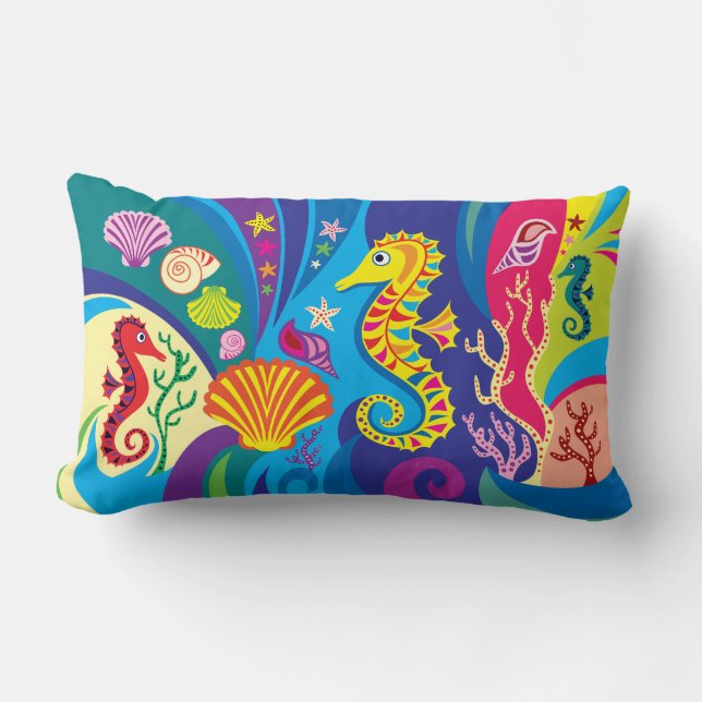 Coussin Rectangle Hippocampe nautique (Recto)