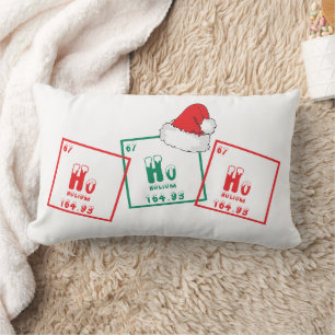Coussin Rectangle Ho Ho Ho   Drôle Noël Chimie Geek Humour