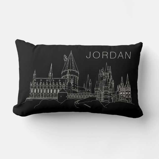 Coussin Rectangle HOGWARTS™ CASTLE Outline (Recto)