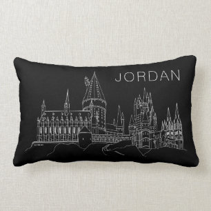 Coussin Rectangle HOGWARTS™ CASTLE Outline