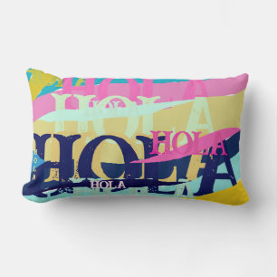 Coussin Rectangle Hola colorée Abstraite