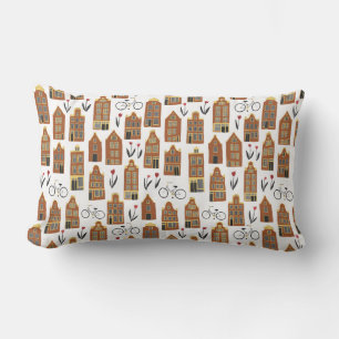 Coussin Rectangle Hollande abrite des petites maisons hollandaises
