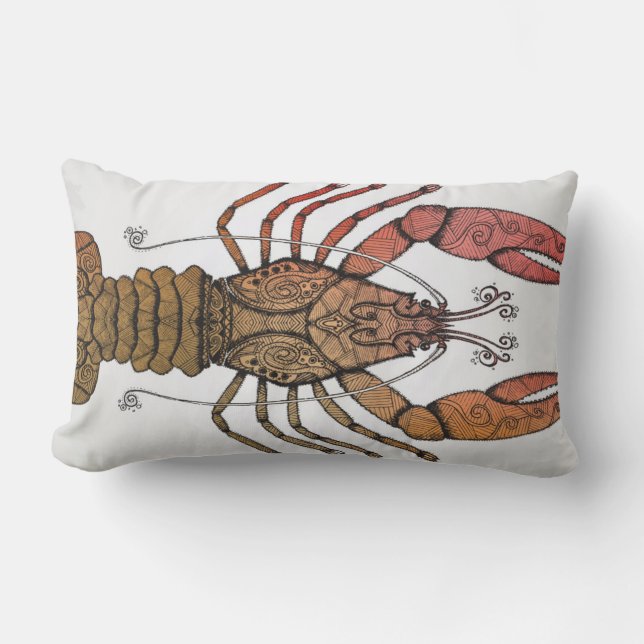 Coussin Rectangle Homard de style (Recto)