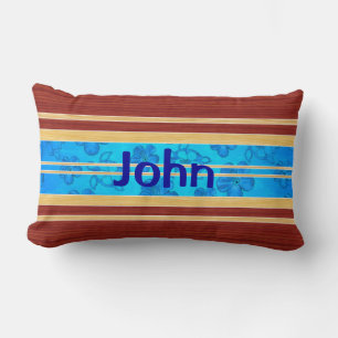 Coussin Rectangle Honu Hawiian Fake Wood Surboard