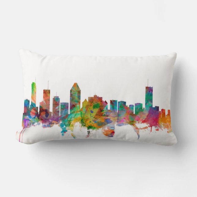 Coussin Rectangle Horizon de Montréal Canada (Recto)