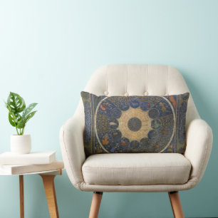 Coussin Rectangle Horoscope des dirigeants vintage, Zodiaque islamiq