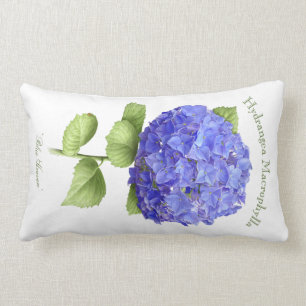 Coussin Rectangle Hortensia bleu
