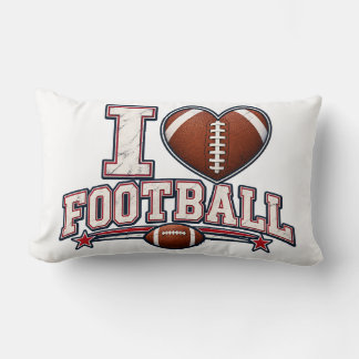 Coussin Rectangle I Love Football Throw Pillow | Football Dad Gift |