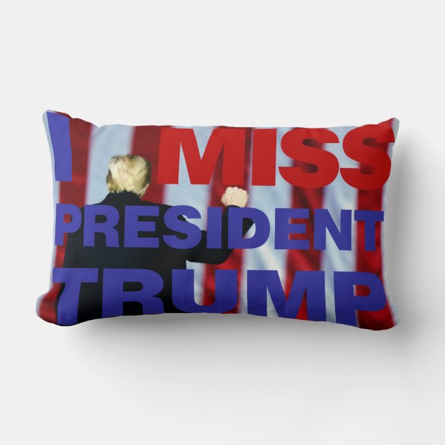 Coussin Rectangle I Miss Président Trump (Recto)