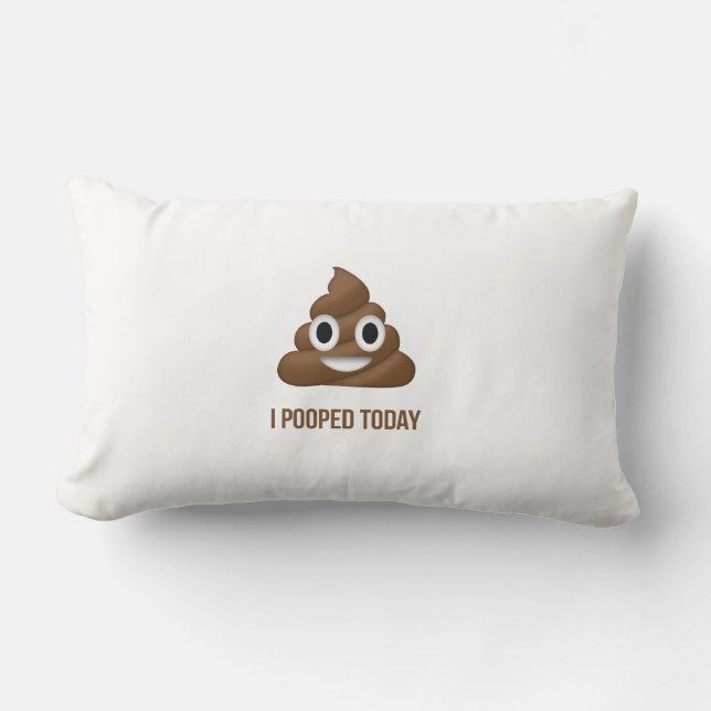 Coussin Rectangle I Pooped Today Poo Emoji  (Recto)