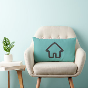 Coussin Rectangle Icône d'architecture de biens immobiliers Maison