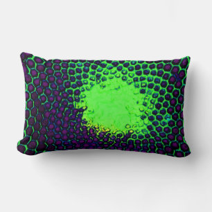 Coussin Rectangle Icône de miel Abstraite Design vert et violet