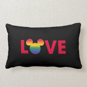 Coussin Rectangle Icône Mickey Arc-en-Ciel AMOUR
