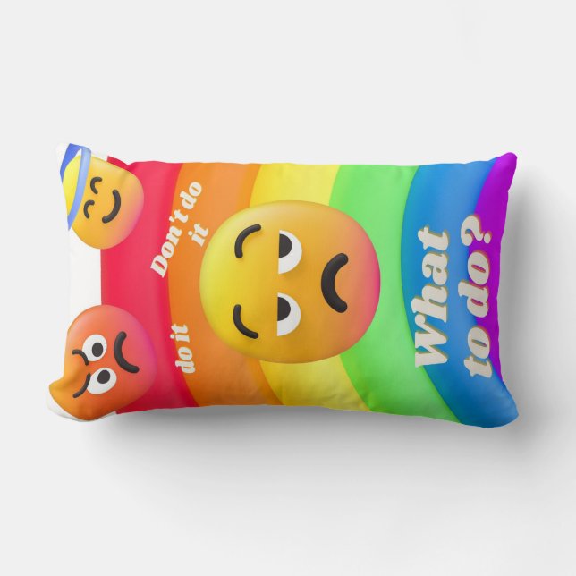 Coussin Rectangle icônes de faces (Recto)