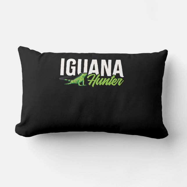 Coussin Rectangle Iguana Hunter Herbivore Lizard Sharp Eye Spectre (Recto)