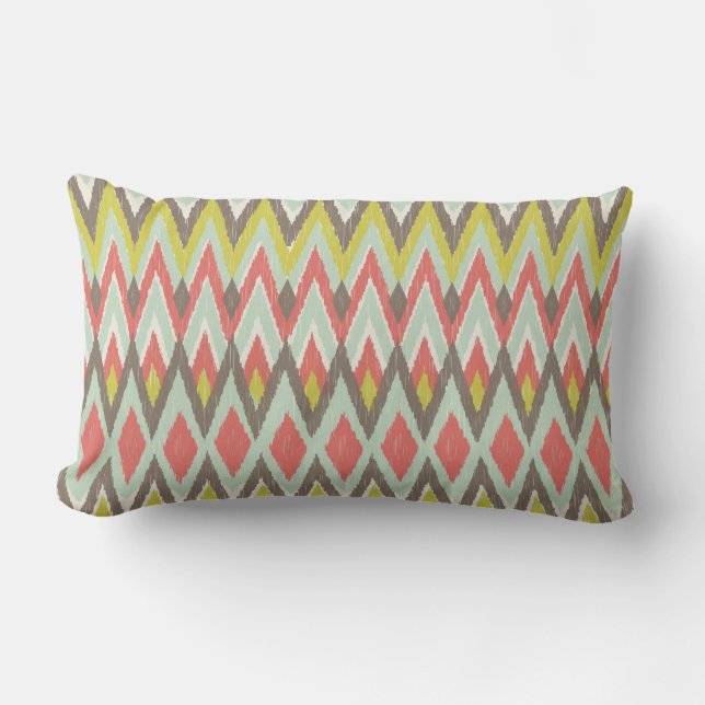 Coussin Rectangle Ikat tribal (Recto)