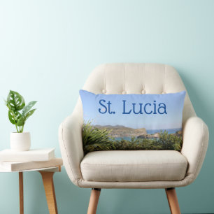 Coussin Rectangle Île des Caraïbes pittoresques Sainte-Lucie