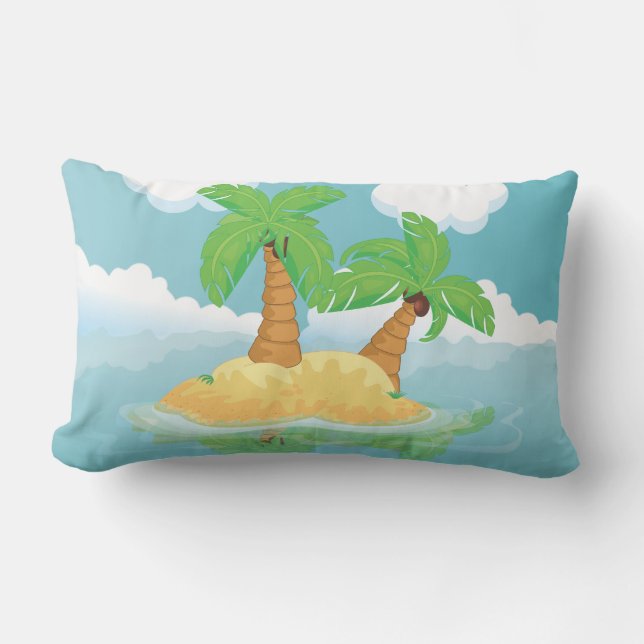 Coussin Rectangle Île déserte (Recto)