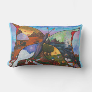 Coussin Rectangle Illustration de l'aquarelle Imaginaire fascinant m