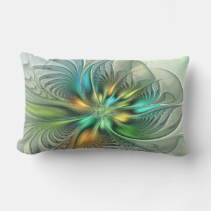 Coussin Rectangle Imaginaire coloré Art Fractal Fleur Abstrait