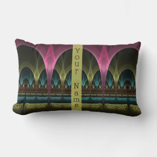 Coussin Rectangle Imaginaire spécial Abstrait coloré Fractal Nom pro