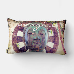 Coussin Rectangle Imaginez, Asiatique Turquoise Statue Bouddha en mé