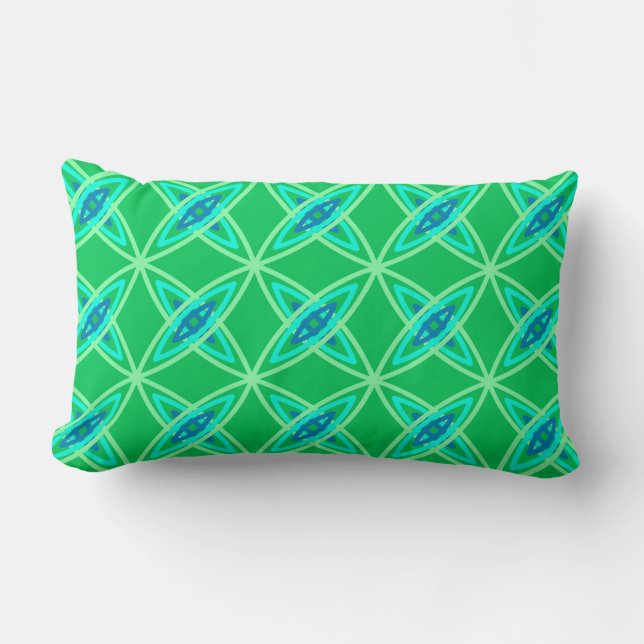 Coussin Rectangle Impression atomique moderne du milieu du siècle -  (Recto)