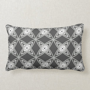 Coussin Rectangle Impression atomique moderne du milieu du siècle -