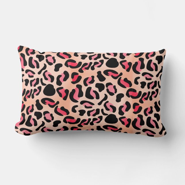 Coussin Rectangle Impression d'animal de motif léopard moderne (Recto)